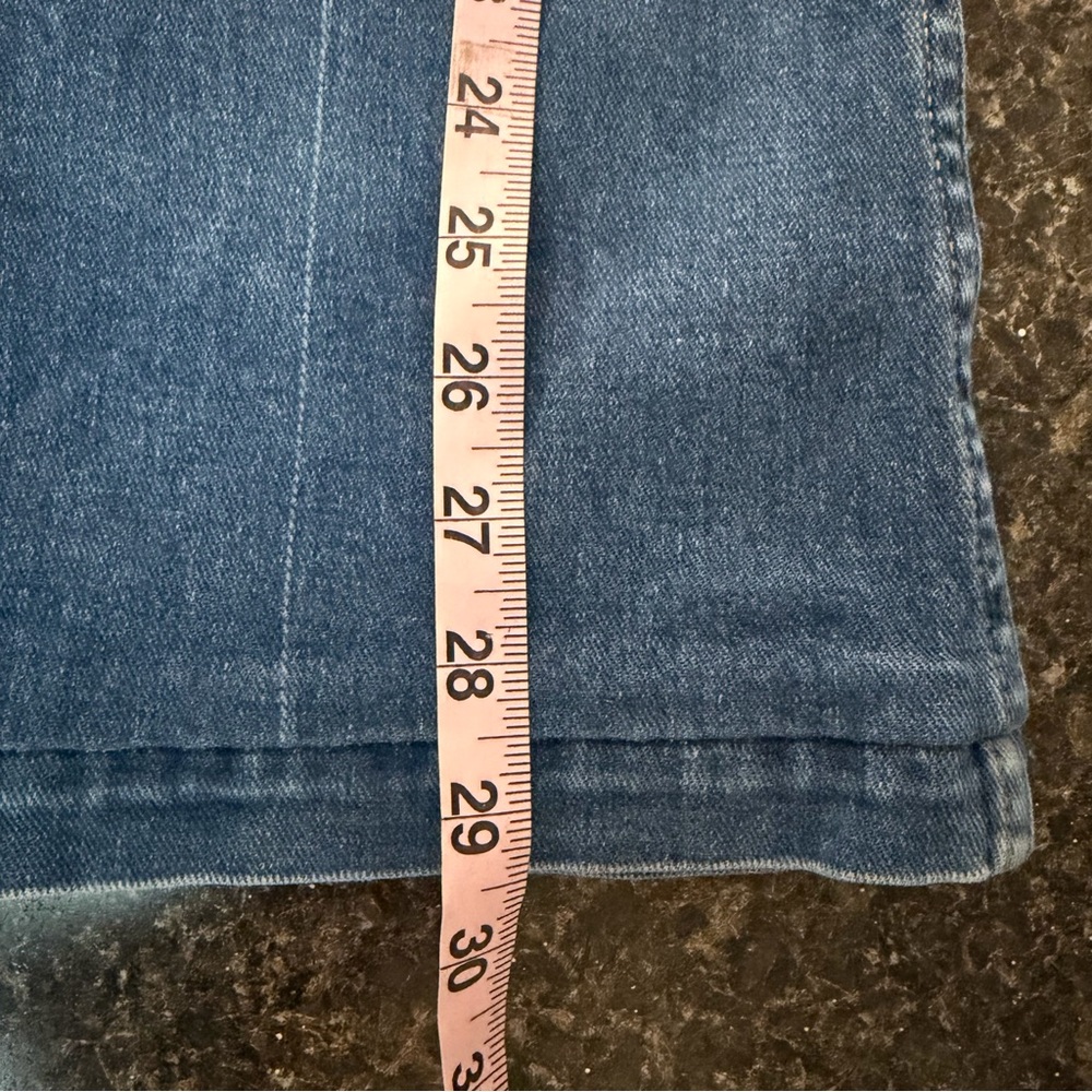Free People We The Free Somewhere Over The Rainbow Flare Blue Jeans 23210 - Picture 13 of 14